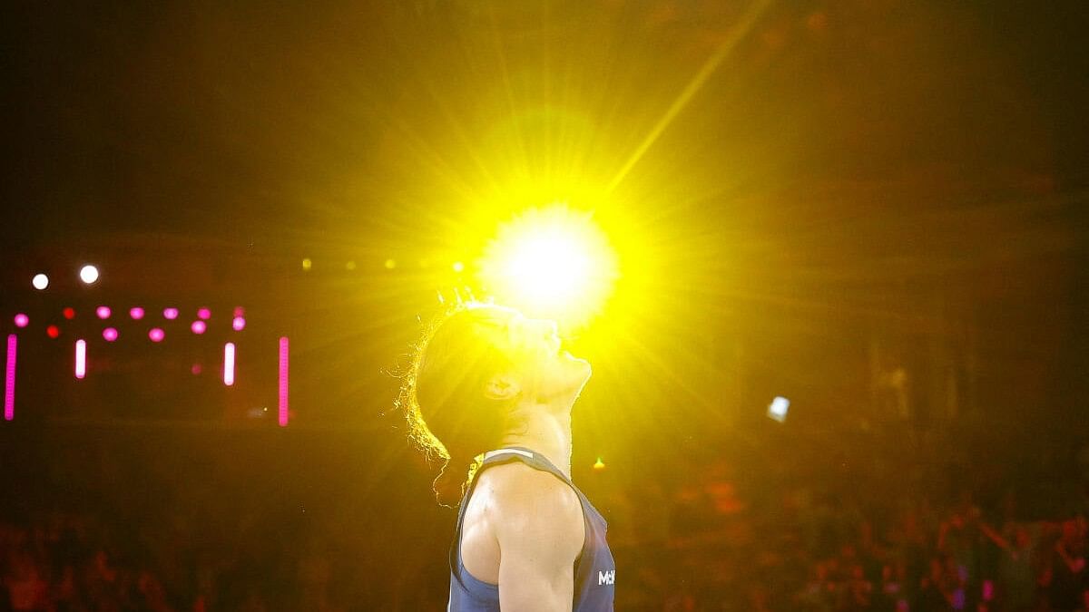 <div class="paragraphs"><p>Paris 2024 Olympics - Boxing - Women's 60kg - Final - Roland-Garros Stadium, Paris, France - August 06, 2024. Kellie Harrington of Ireland reacts after winning gold.</p></div>