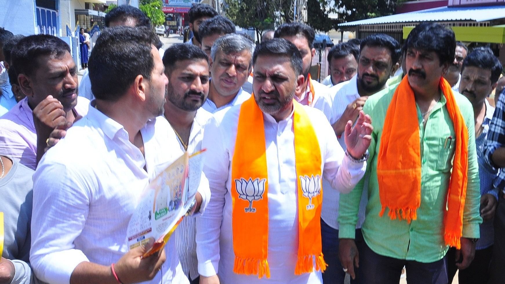 <div class="paragraphs"><p>BJP state general secretary Preetham J Gowda in Hassan,.</p></div>