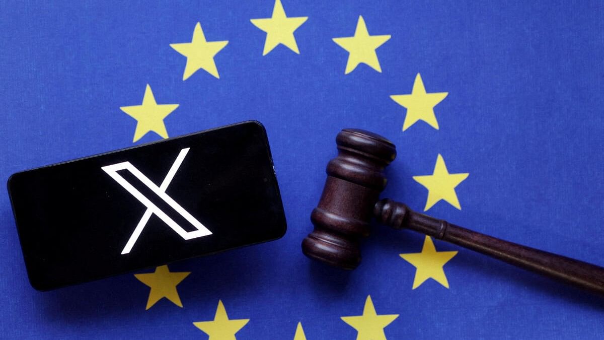 <div class="paragraphs"><p>Illustration shows X logo, EU flag and Judge gavel</p></div>