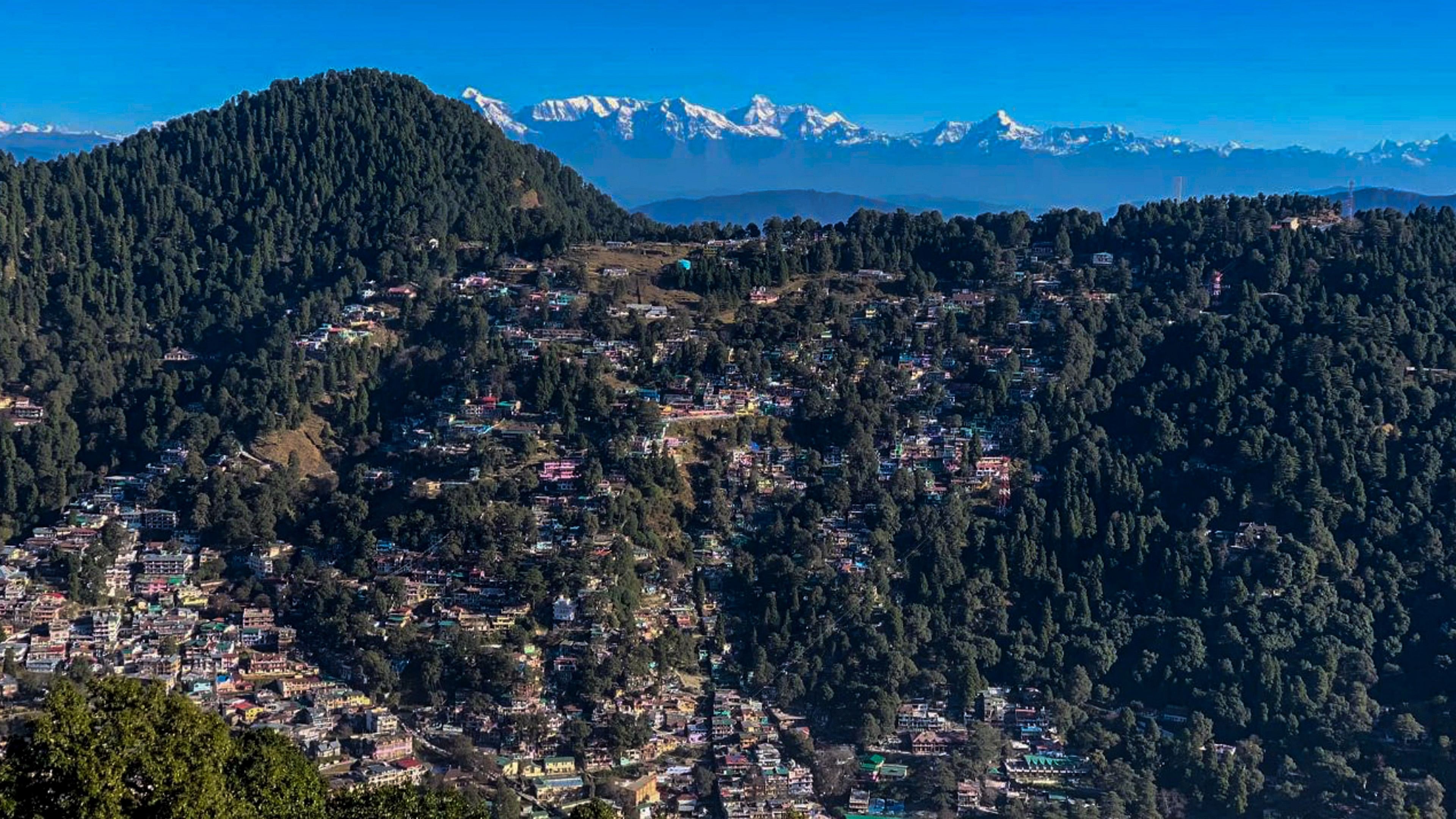 <div class="paragraphs"><p>A view of the Nainital town and surrounding hills as was seen from the Dorothy's seat. The Dorothy's Seat collapsed Tuesday night, Aug. 7, 2024, following a landslide.</p></div>