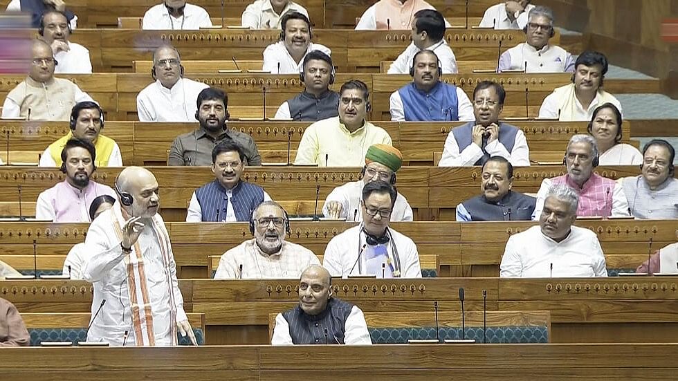 <div class="paragraphs"><p>Union Home Minister Amit Shah speaks in the Lok Sabha during the Monsoon session of Parliament, in New Delhi.&nbsp;</p></div>