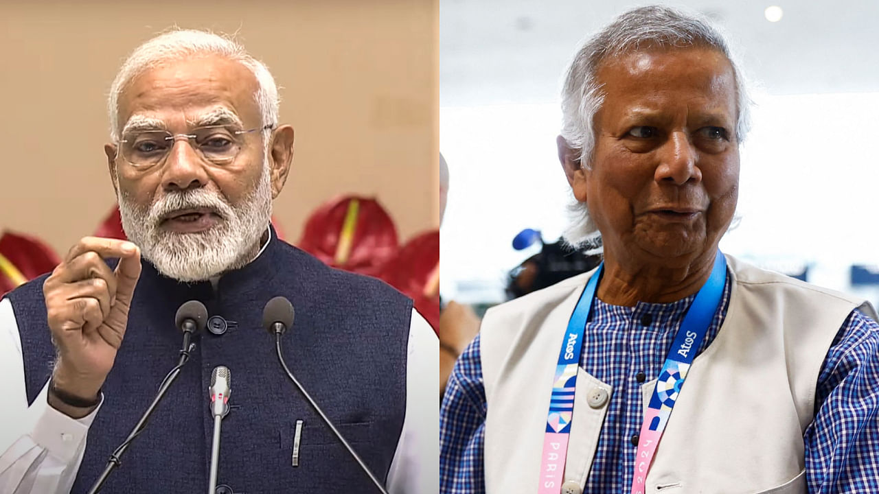 <div class="paragraphs"><p>PM Modi (L) and Muhammad Yunus (R).</p></div>