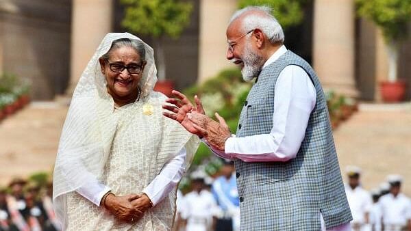 <div class="paragraphs"><p>Sheikh Hasina with Prime Minister Narendra Modi</p></div>