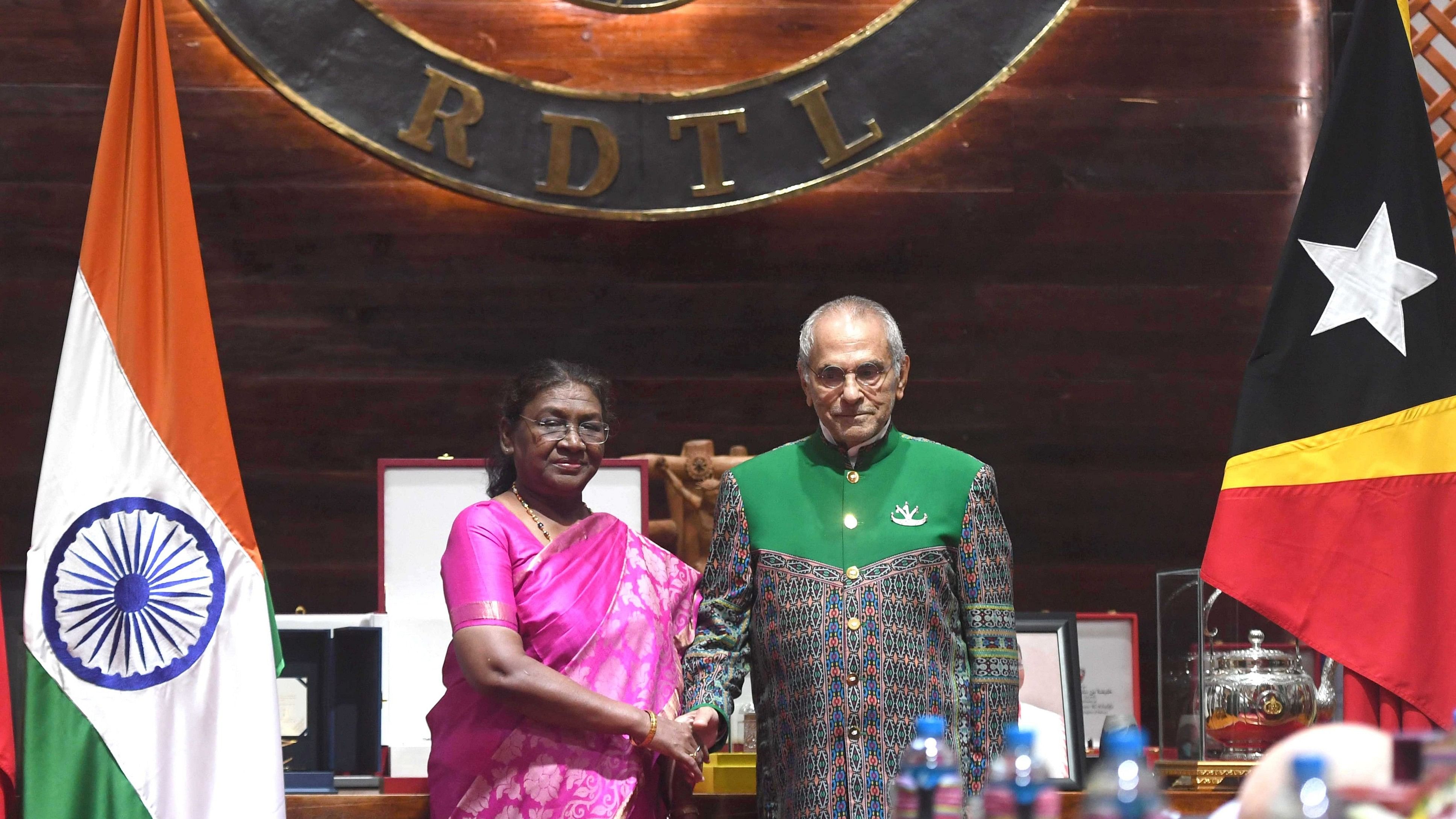 <div class="paragraphs"><p>President Droupadi Murmu and José Ramos-Horta</p></div>