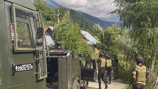 <div class="paragraphs"><p>Security forces personnel during a military encounter, in Anantnag district, Saturday.&nbsp;</p></div>