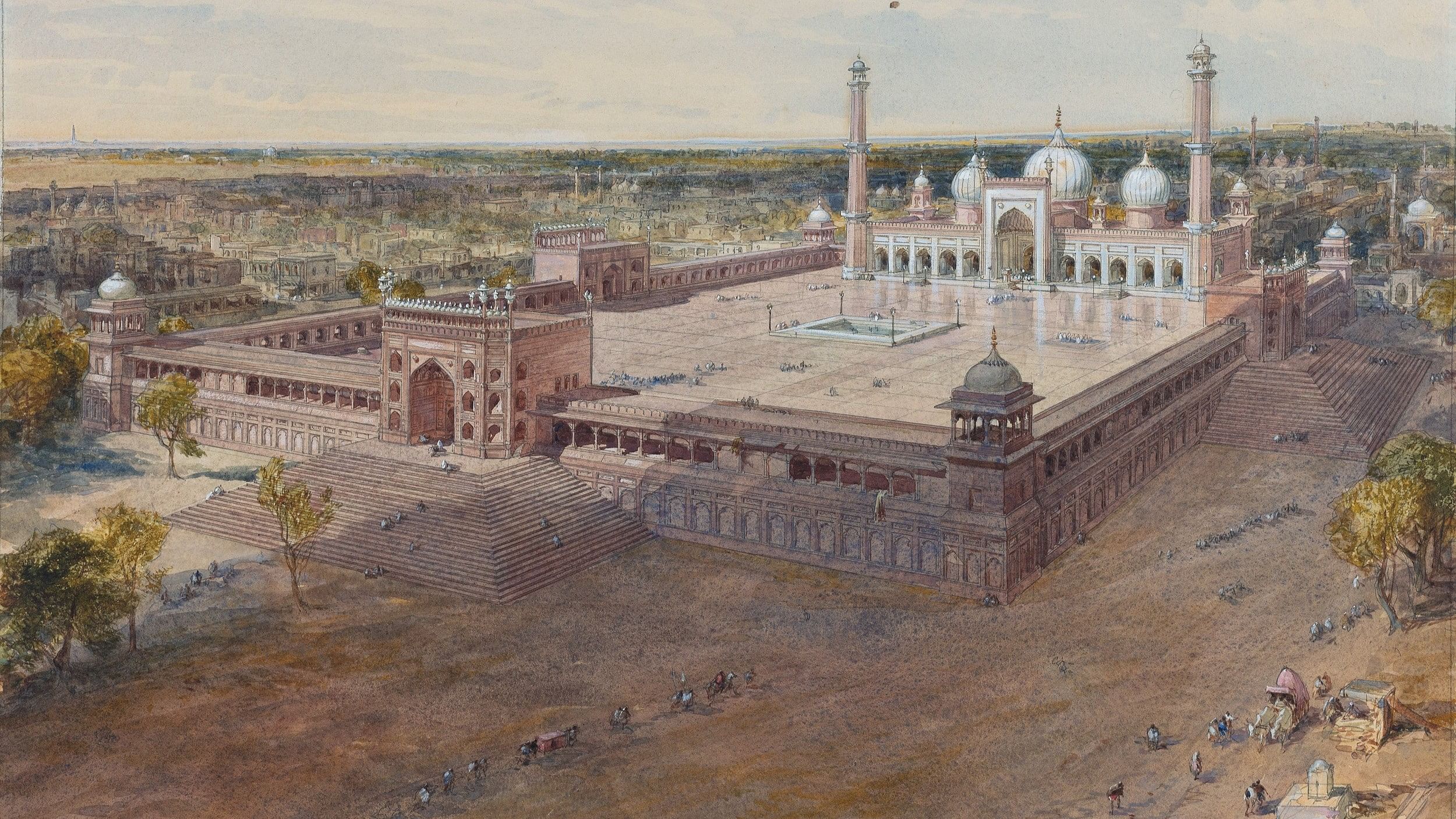 'Jumma Masjid' by William Simpson, Delhi, 1864