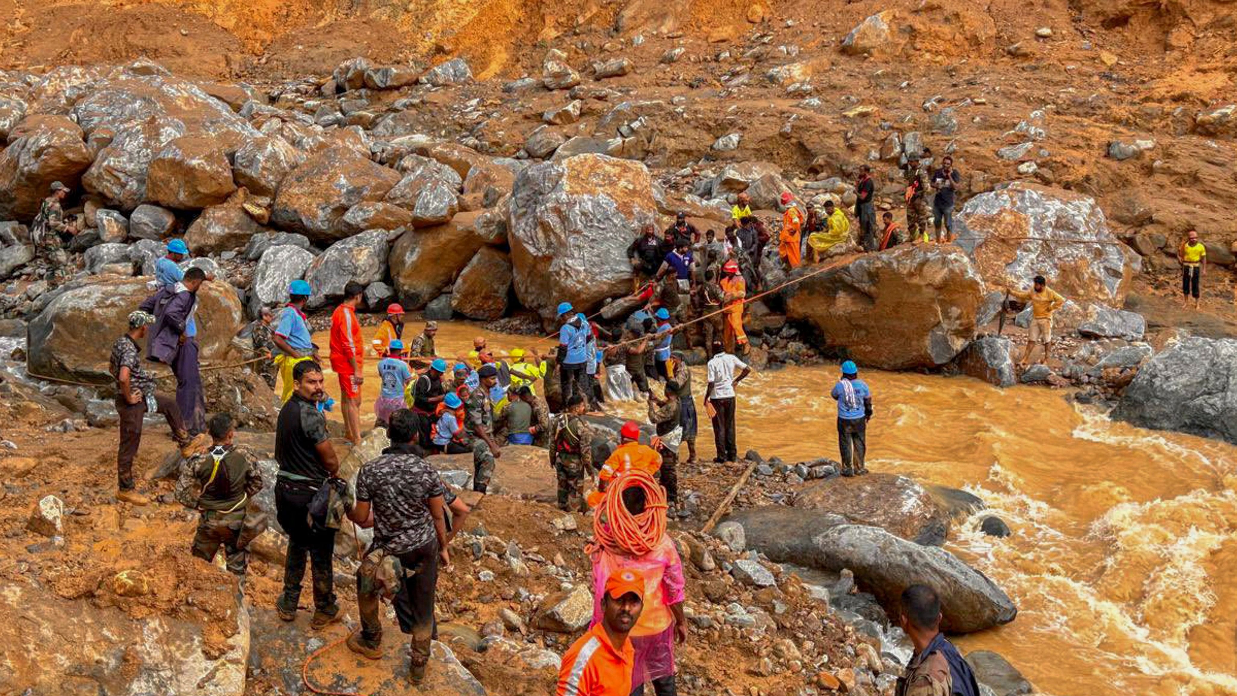 <div class="paragraphs"><p>Rescue operations after Wayanad landslides.&nbsp;</p></div>