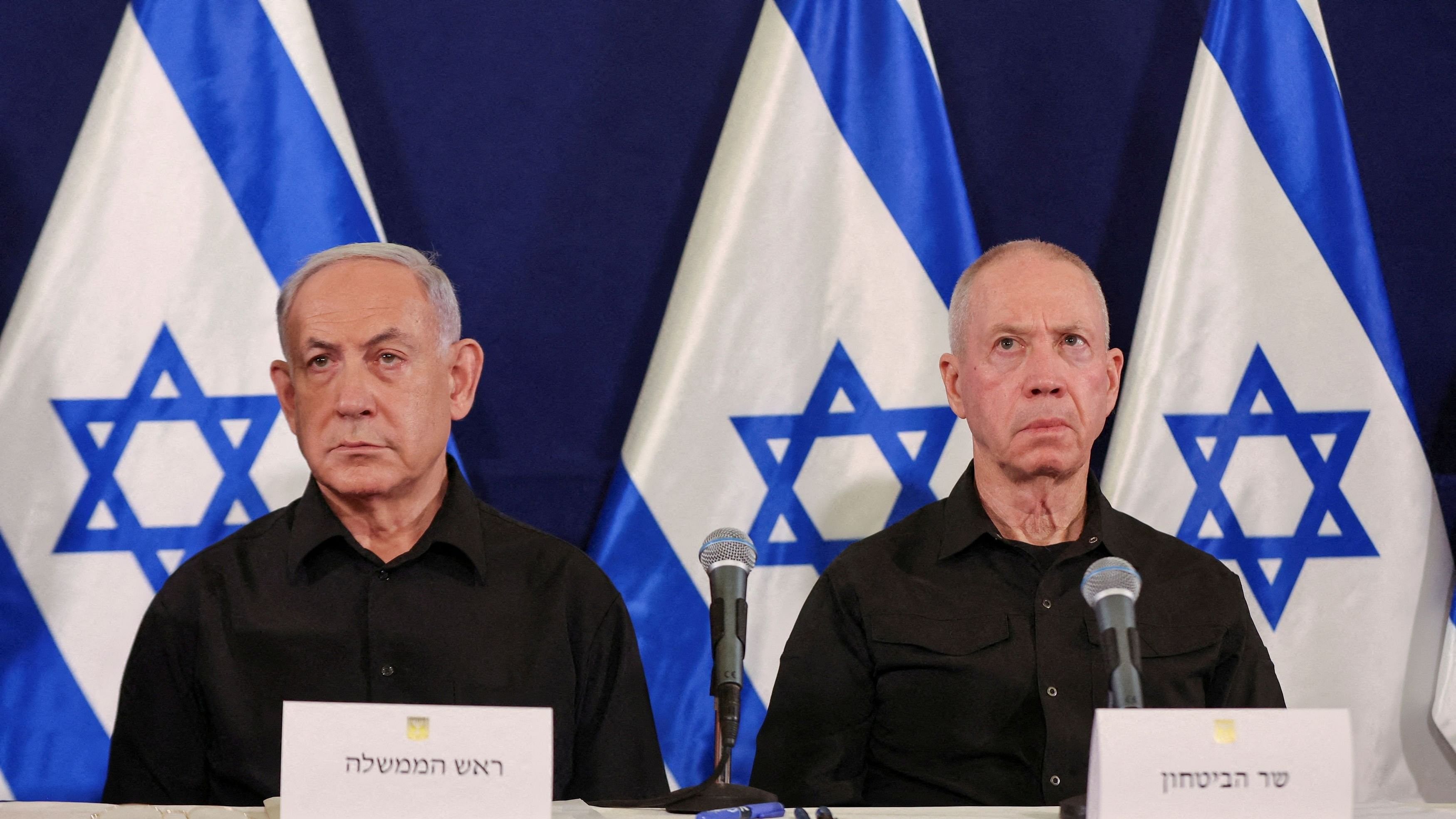 <div class="paragraphs"><p>Israeli prime minister Benjamin Netanyahu and defence minister Yoav Gallant.</p></div>