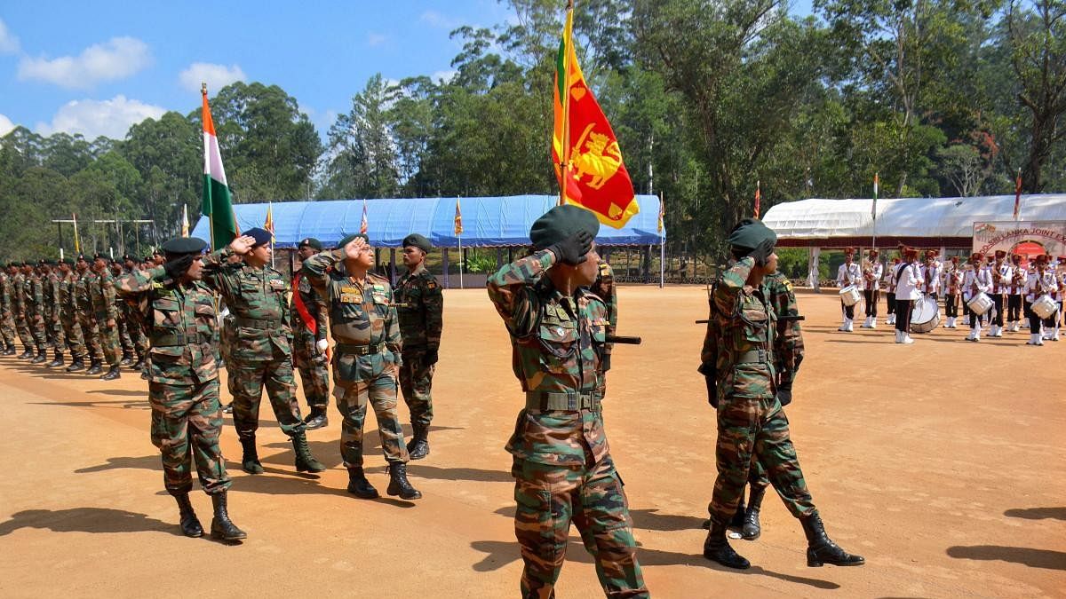 <div class="paragraphs"><p>A joint exercise between the militaries of India and Sri Lanka got underway in the island nation on Monday.</p></div>