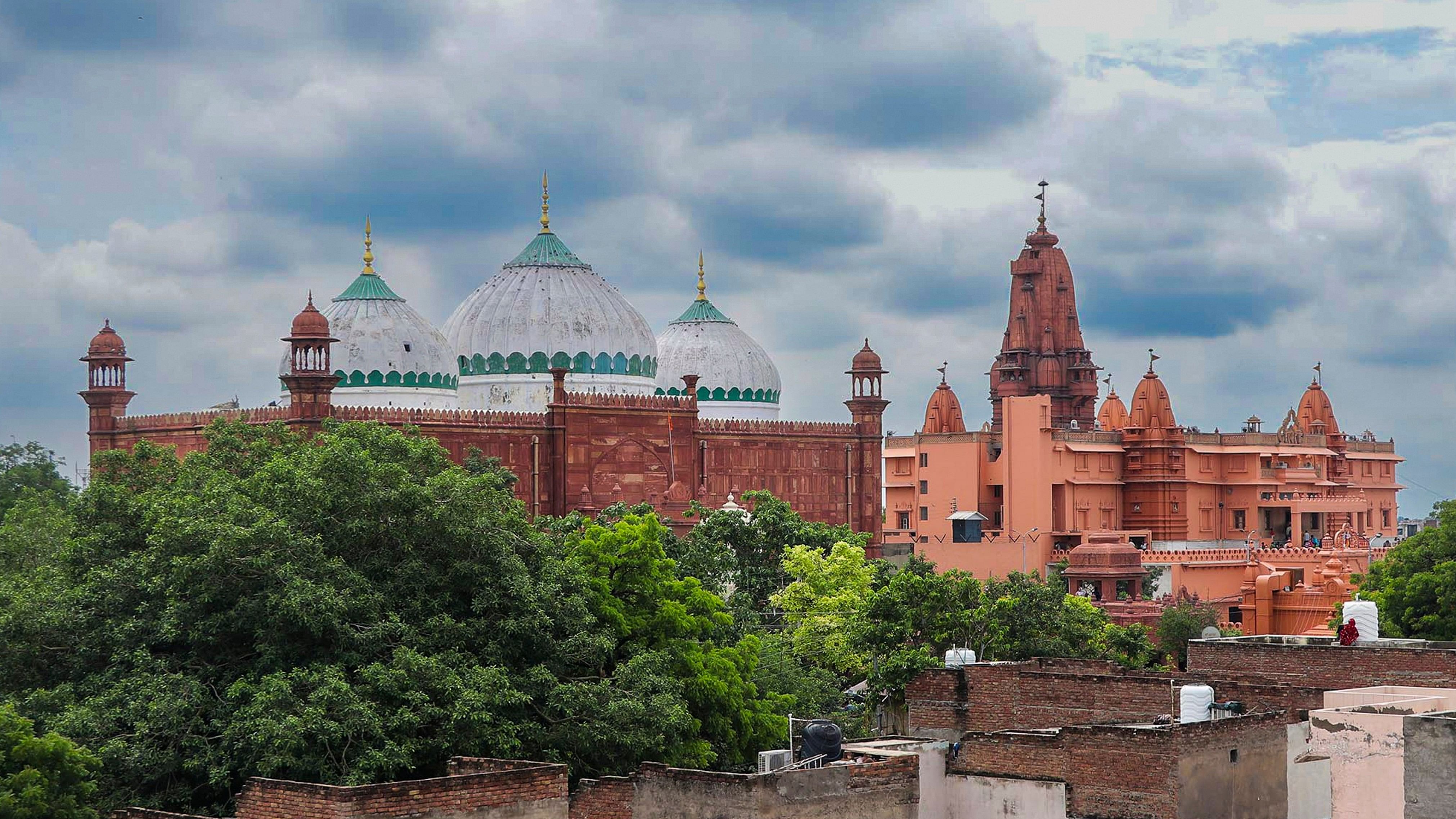 <div class="paragraphs"><p>A view of Sri Krishna temple and Shahi Idgah mosque, in Mathura.</p></div>