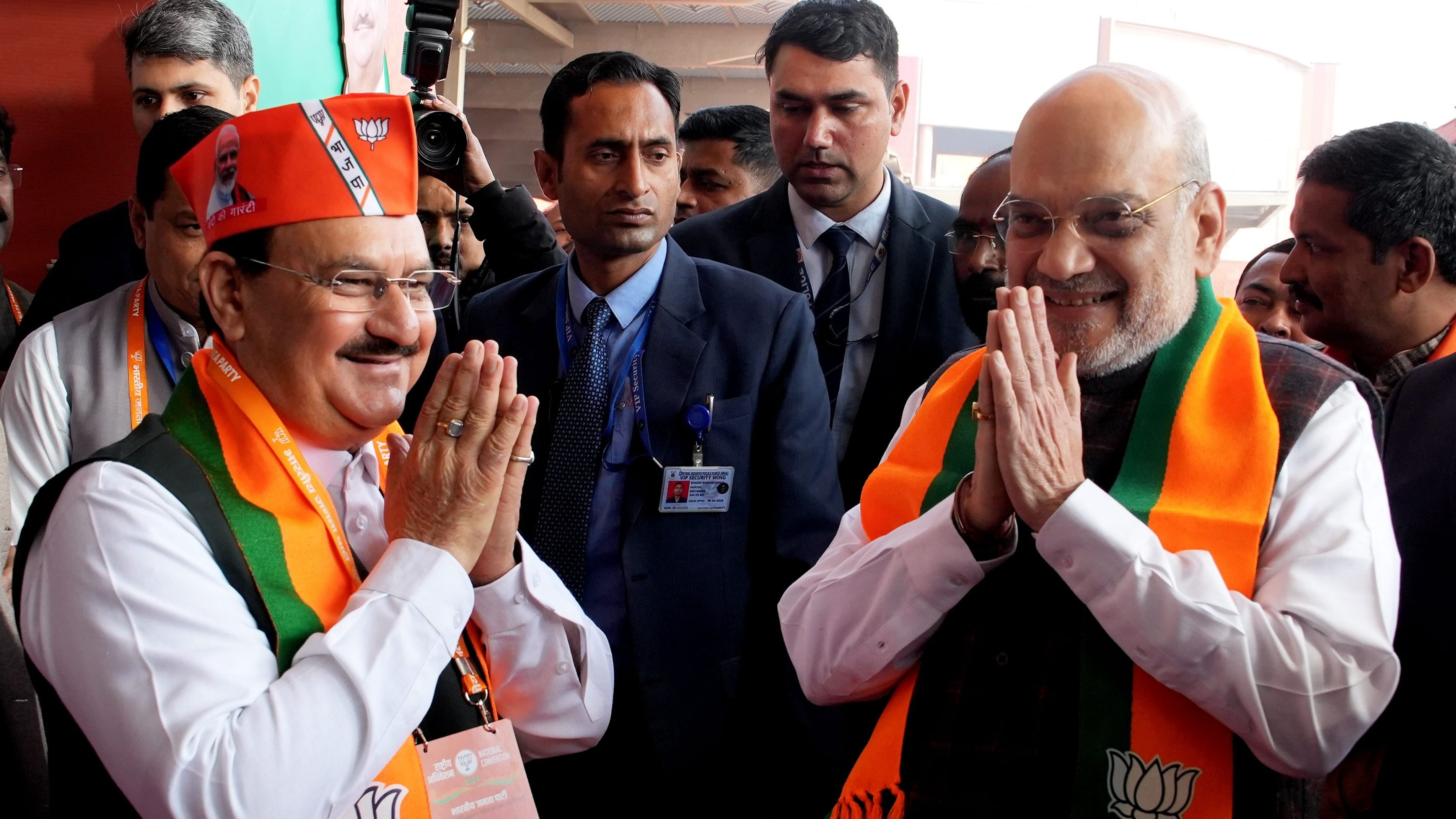 <div class="paragraphs"><p> Union Minister Amit Shah and BJP National President J P Nadda </p></div>