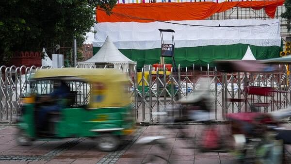 <div class="paragraphs"><p>Red Fort covered with the tricolor ahead of the Independence Day celebrations, in New Delhi, Monday, Aug. 12, 2024.</p></div>