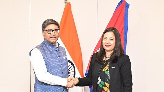 <div class="paragraphs"><p>Foreign Secretary Vikram Misri met his counterpart Ms Sewa Lamsal. </p></div>