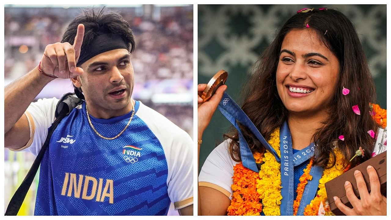 <div class="paragraphs"><p>Neeraj Chopra and Manu Bhaker</p></div>