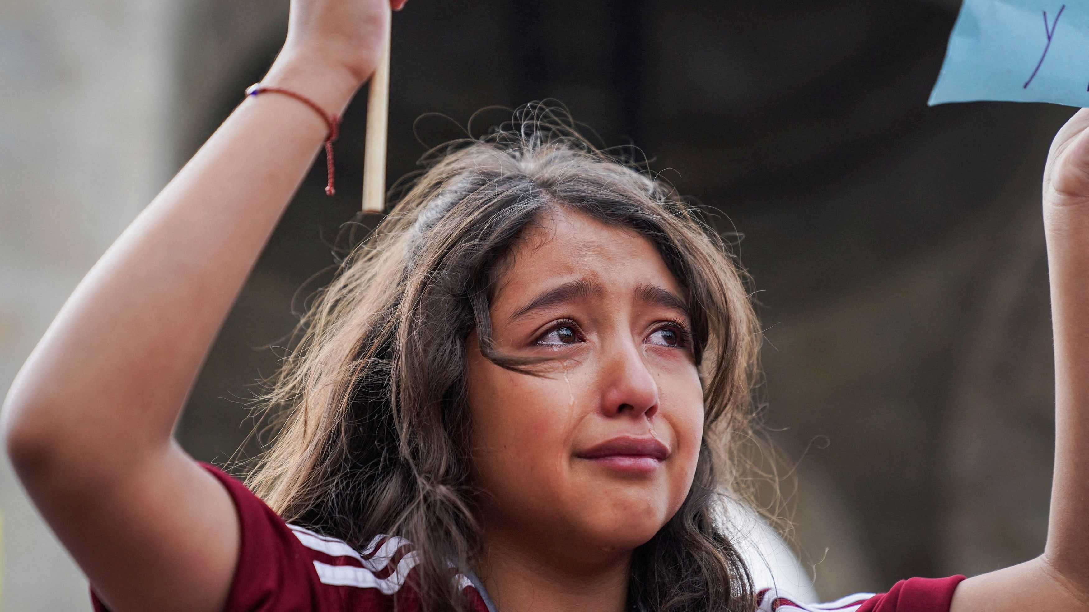 <div class="paragraphs"><p>A child cries during a protest against election results that awarded Venezuela's President Nicolas Maduro a third term, in Mexico City, Mexico.</p></div>