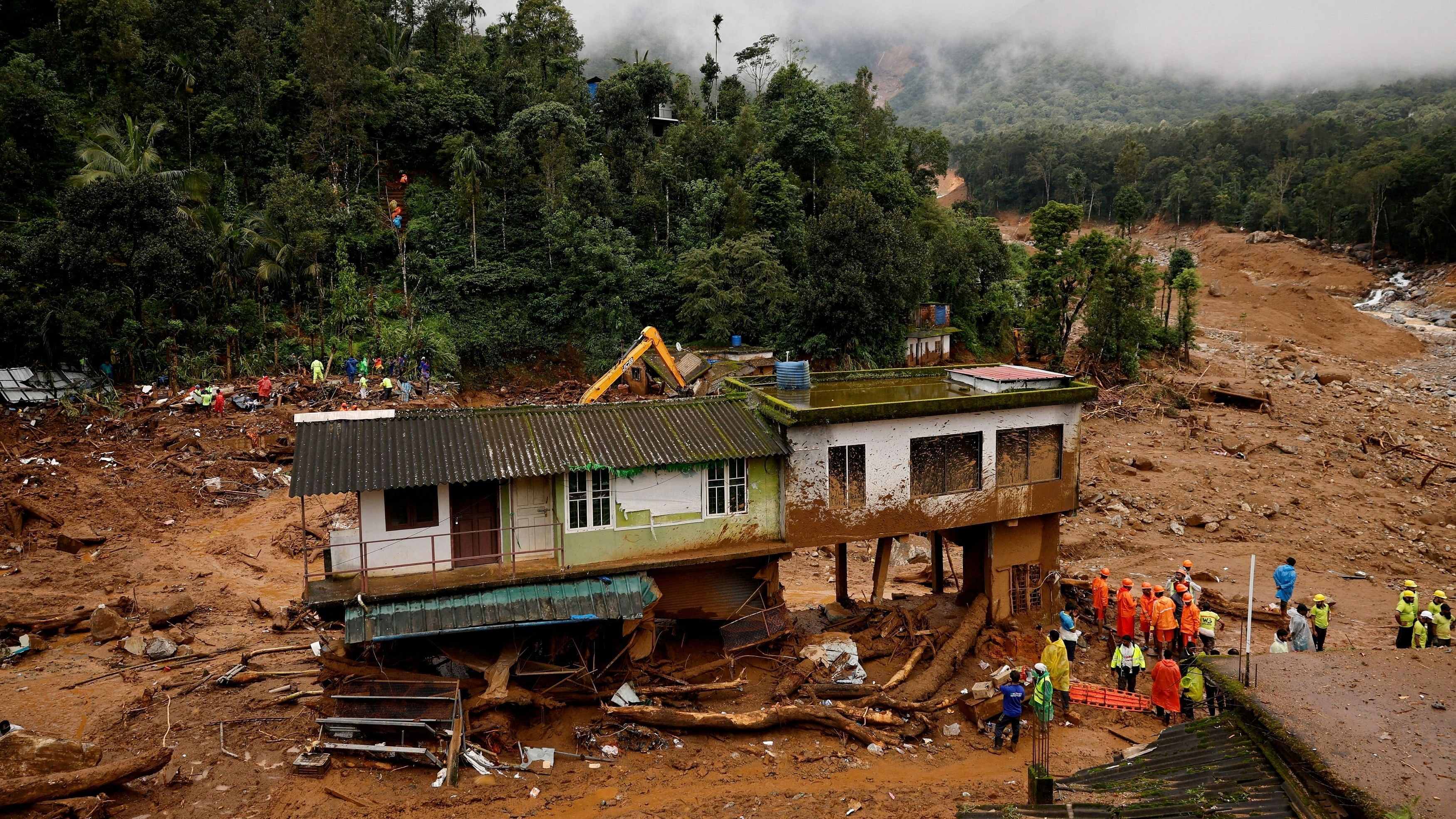 <div class="paragraphs"><p>View of the landslide-hit Mundakkai village in Wayanad district in Kerala.</p></div>