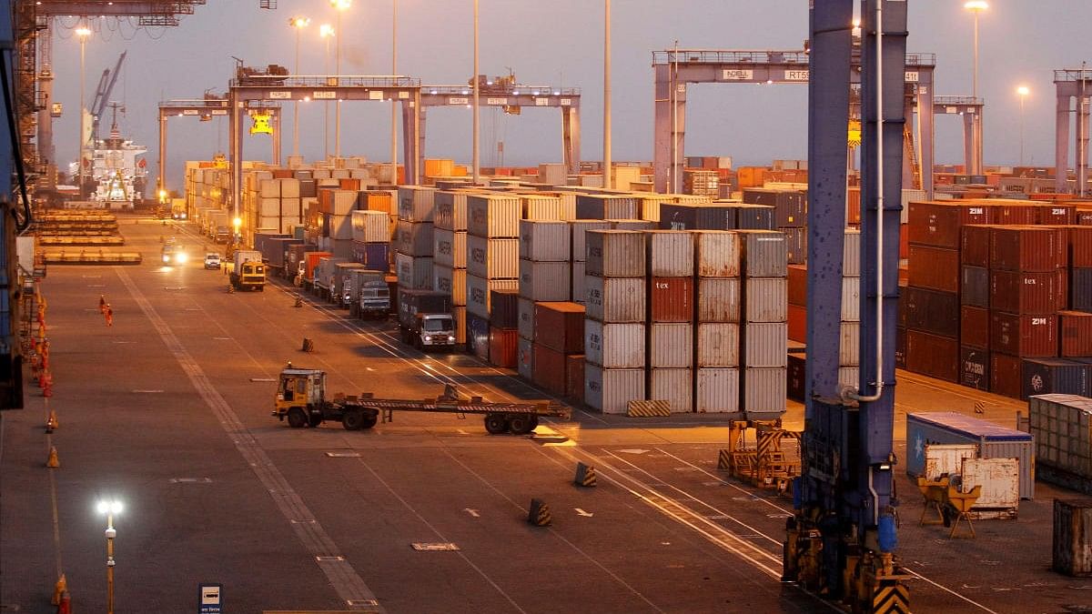 <div class="paragraphs"><p>A general view of a container terminal is seen at Mundra Port in Gujarat. (Representative image)</p></div>