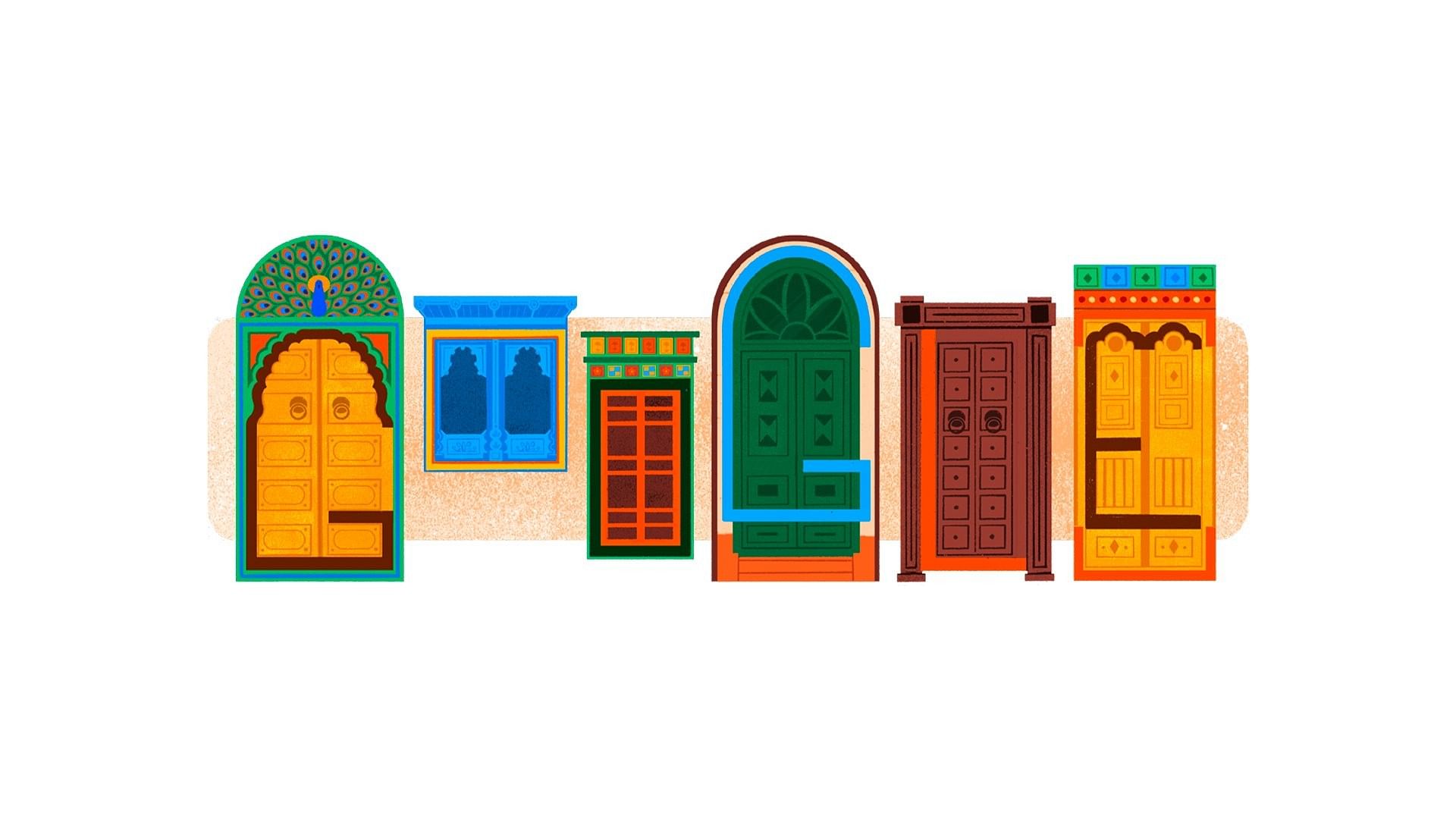 <div class="paragraphs"><p>The special Google doodle to celebrate India's 78th Independence Day.</p></div>