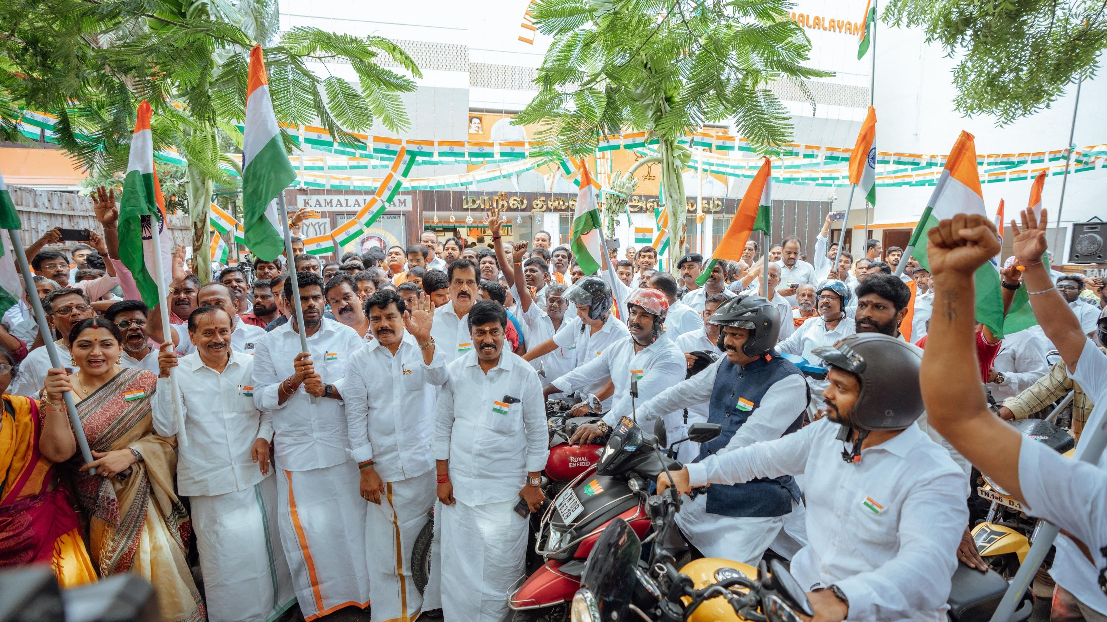 <div class="paragraphs"><p>BJP's tricolour march in Tamil Nadu.</p></div>