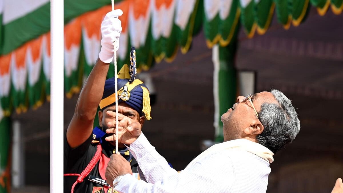 <div class="paragraphs"><p>CM Siddaramaiah at the Field Marshal Manekshaw Parade Ground in Bengaluru.&nbsp;</p></div>