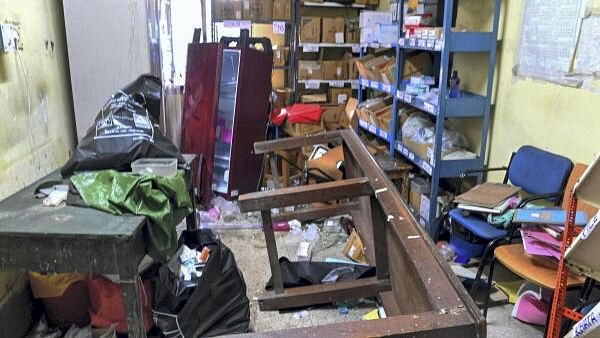 <div class="paragraphs"><p>A store room of the RG Kar Medical College and Hospital after being vandalised by unidentified miscreants amid protests against the alleged rape and murder of a post graduate trainee doctor, in Kolkata.</p></div>