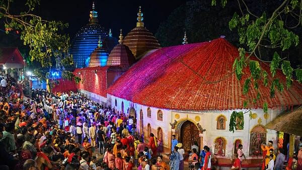 <div class="paragraphs"><p>Devotees gather at Kamakhya Temple</p></div>