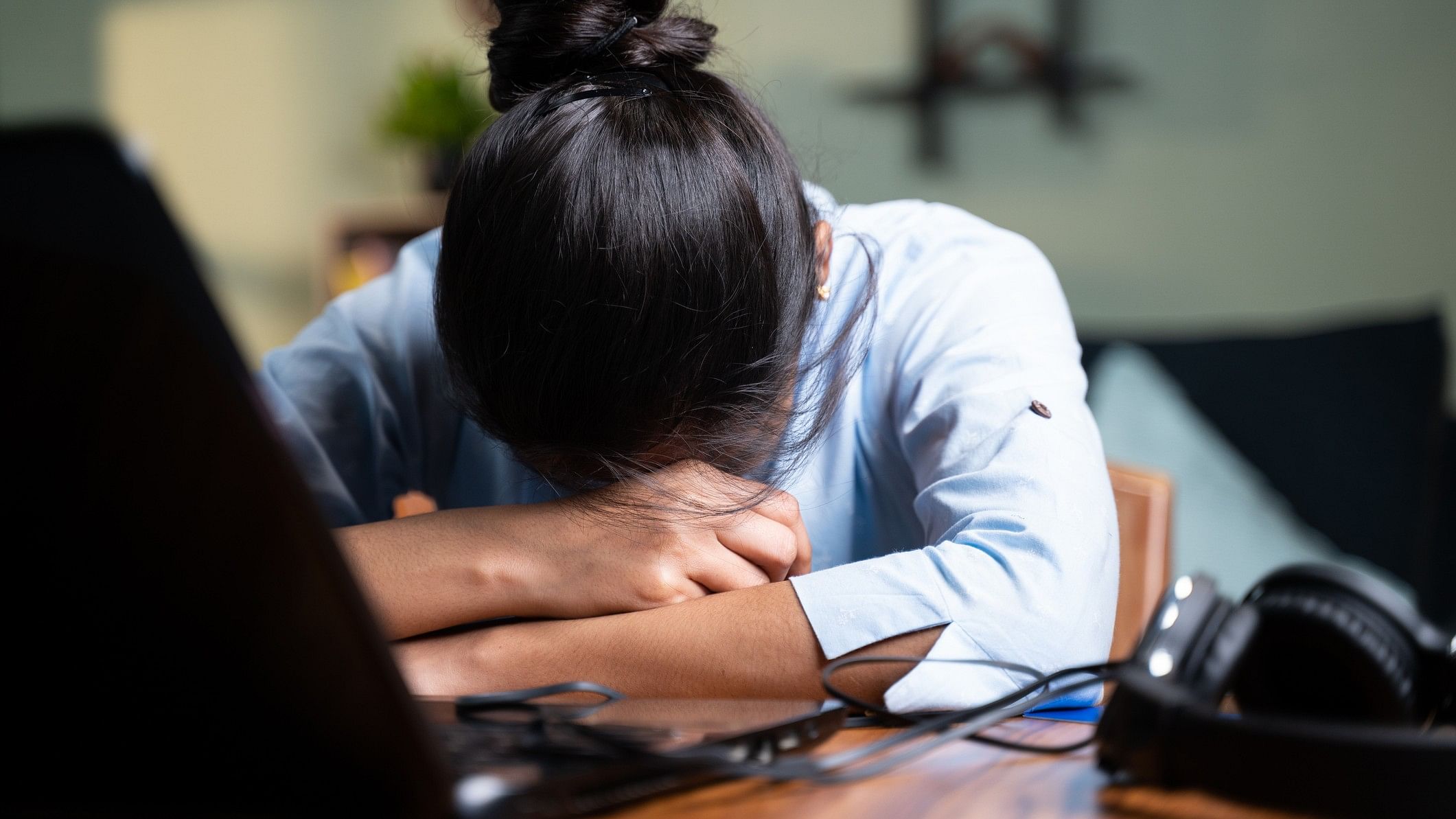 <div class="paragraphs"><p>Woman sleeping at office desk. Representative image.&nbsp;</p></div>