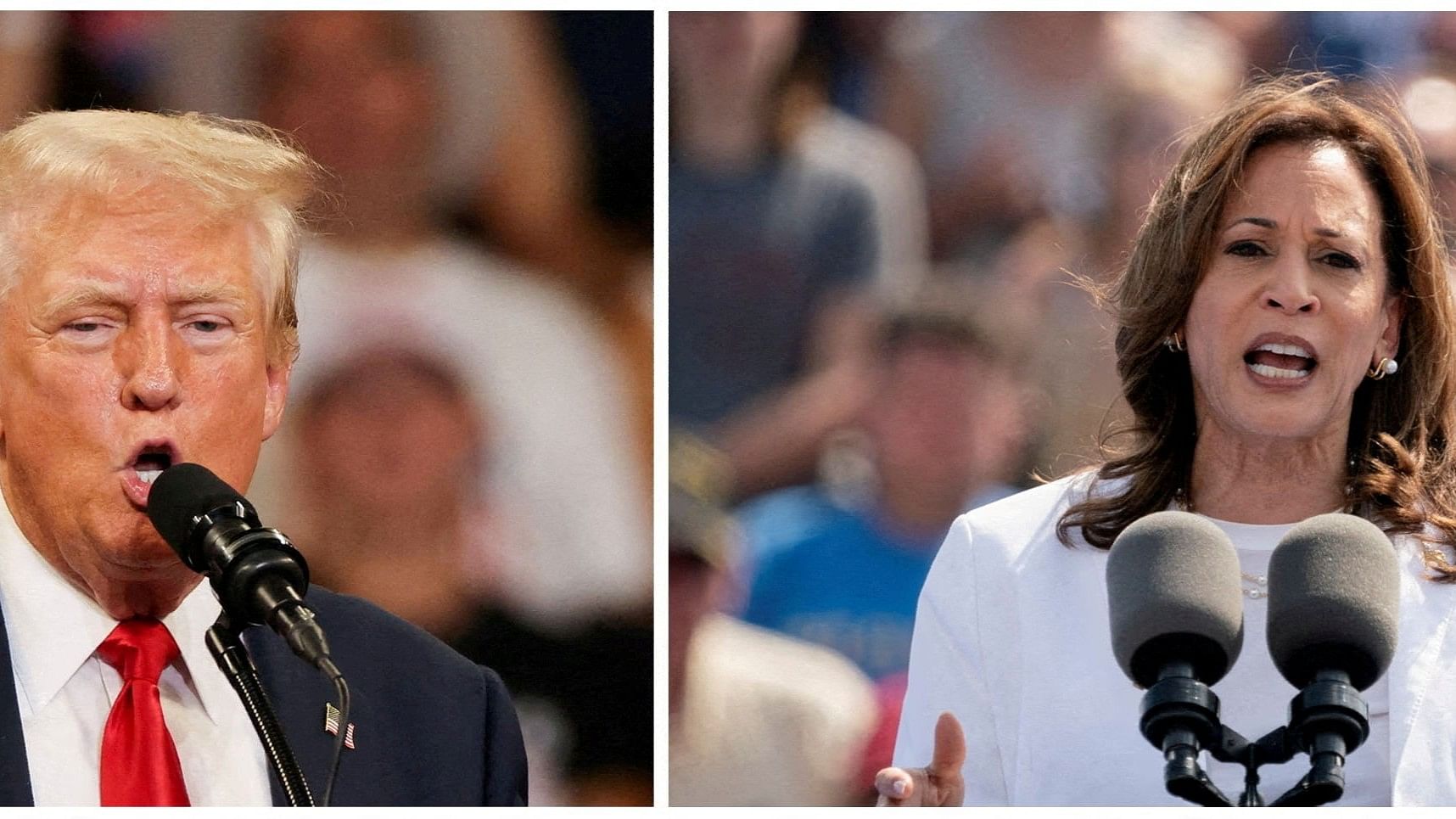 <div class="paragraphs"><p>A combination picture of Donald Trump and Kamala Harris.</p></div>