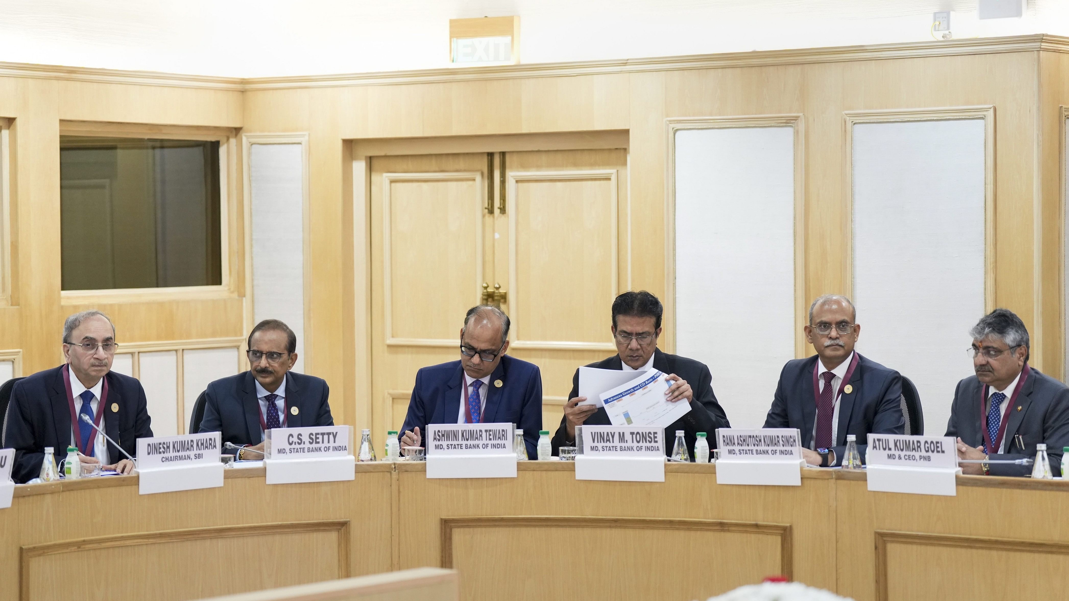 <div class="paragraphs"><p>The review meeting of Chief Executives of Public Sector Banks was chaired by the FM at Vigyan Bhawan in New Delhi on Monday.&nbsp;</p></div>