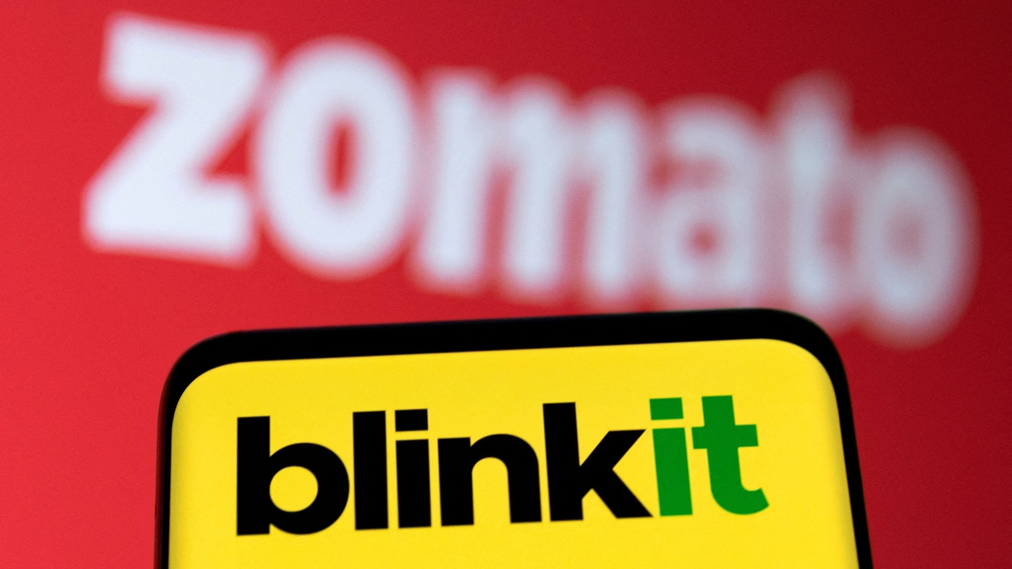 <div class="paragraphs"><p>Logos of Blinkit and Zomato.</p></div>