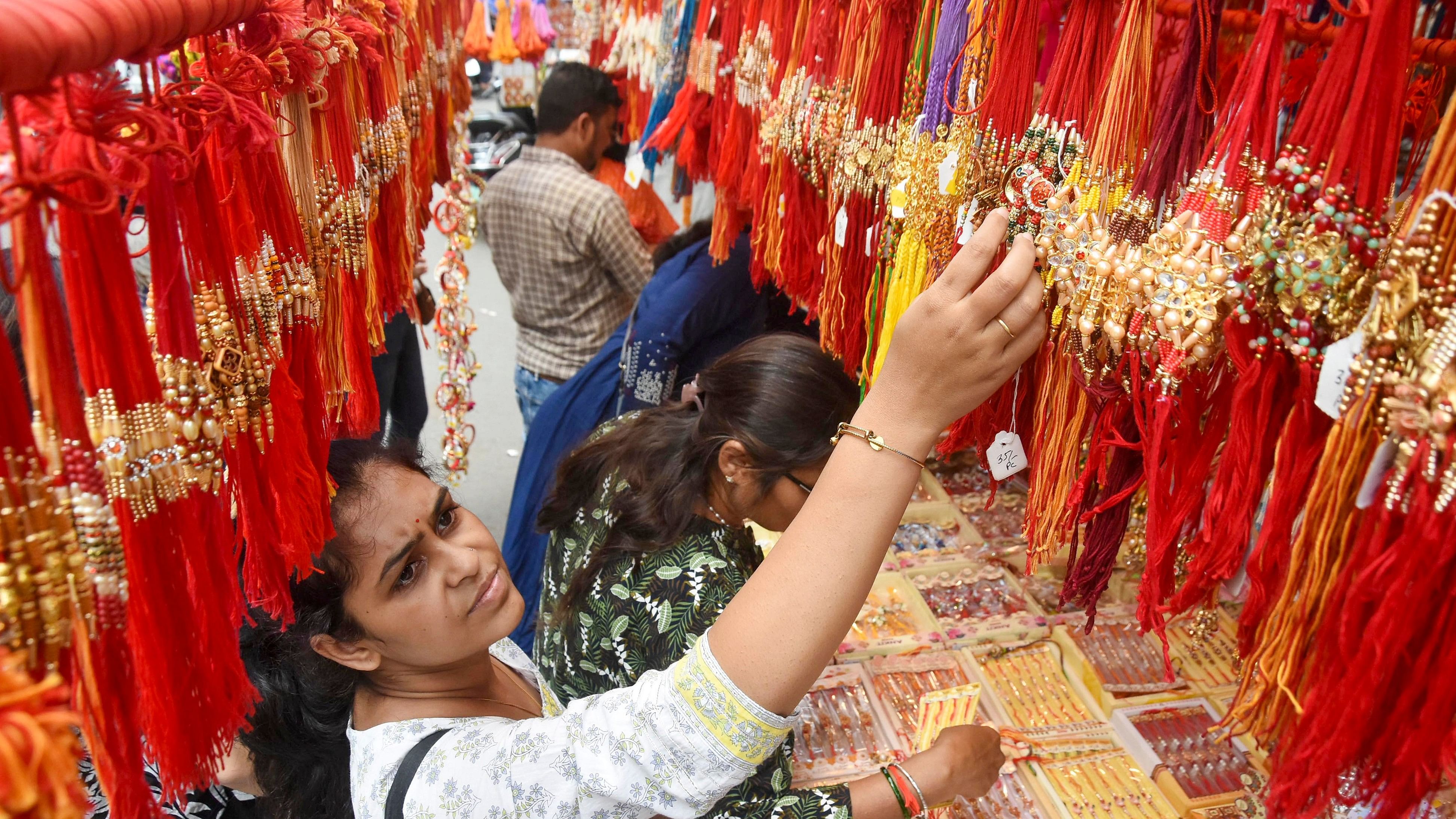 <div class="paragraphs"><p>The rakhis were made by using an array of food grains and spices like paddy, mung, black grain, ragi, mustard, sago, and other biodegradable materials.</p></div>