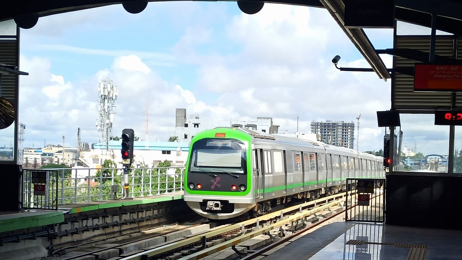 <div class="paragraphs"><p>On Tuesday morning, the Peenya Industry metro station was overwhelmed after passengers from Nagasandra, Dasarahalli and Jalahalli arrived to board trains.</p></div>