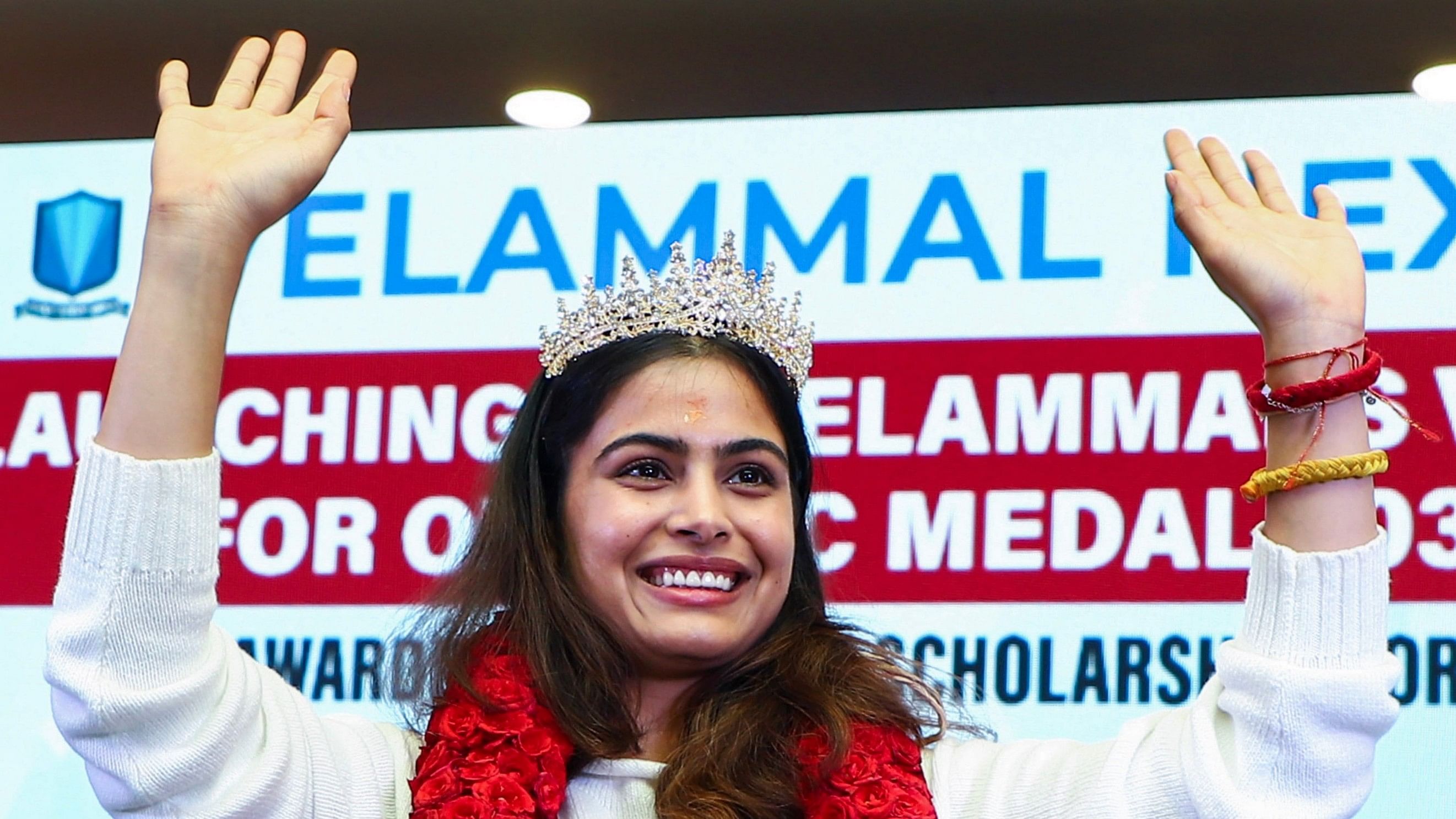 <div class="paragraphs"><p> Paris Olympic bronze medalist Manu Bhaker during a felicitation event, in Chennai.</p></div>