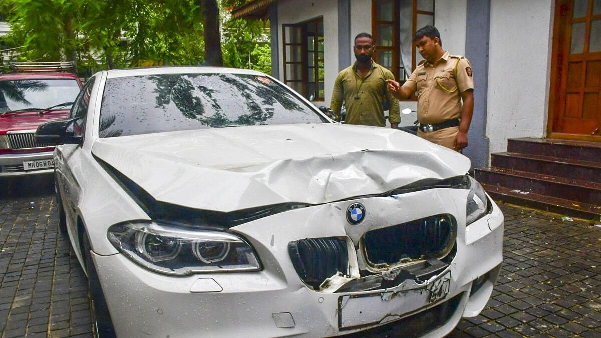 <div class="paragraphs"><p>The BMW involved in the hit-and-run case in Worli.</p></div>