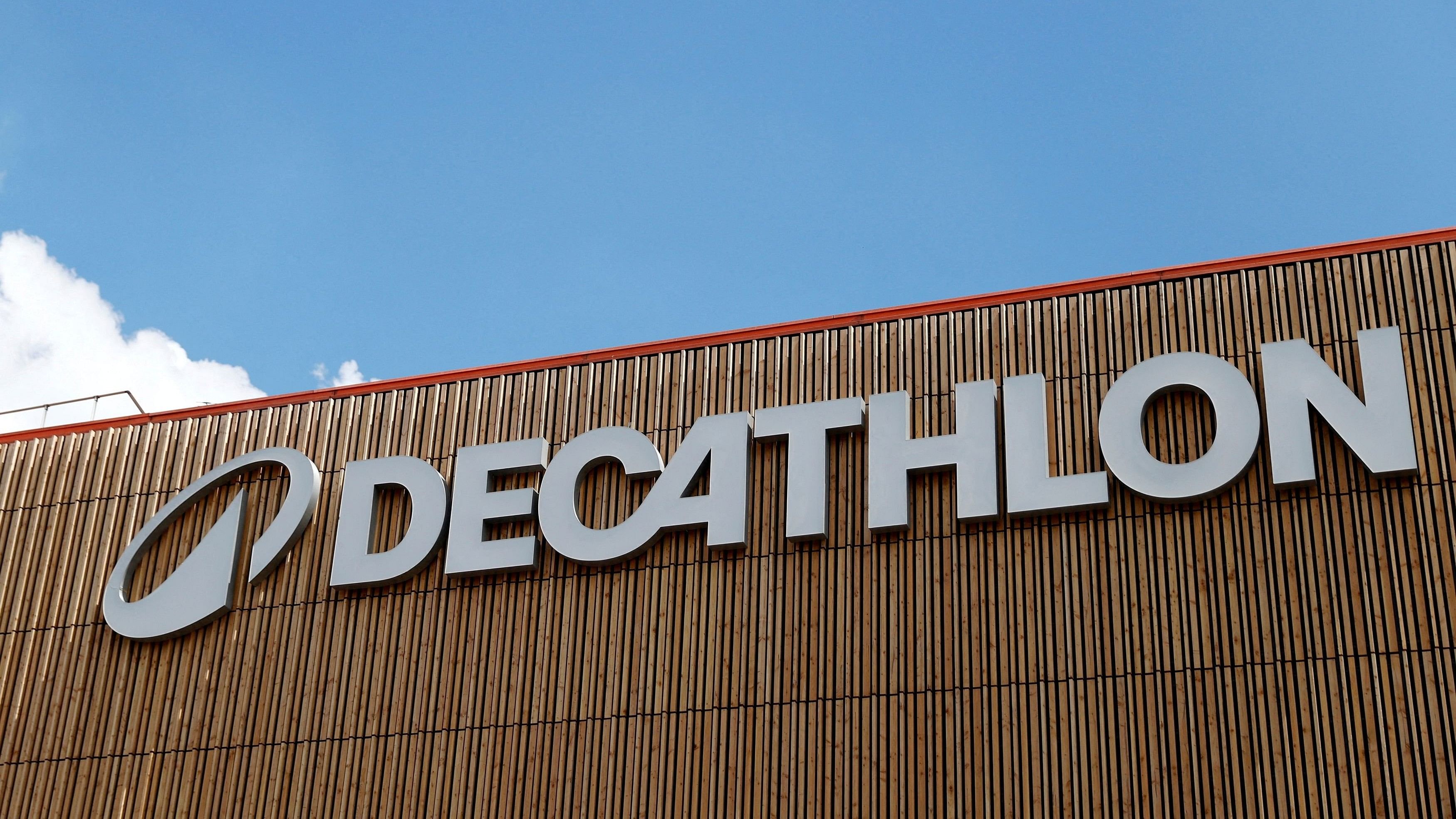 <div class="paragraphs"><p>A logo of Decathlon is seen on a store of the French sports equipment and sportswear company.</p></div>