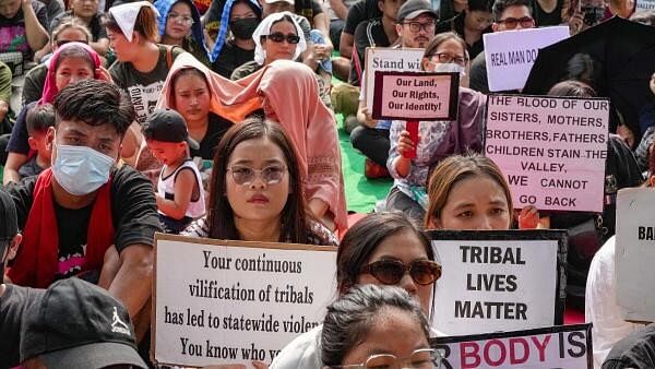 <div class="paragraphs"><p>Kuki-Zo community members protesting. Representative image.</p></div>