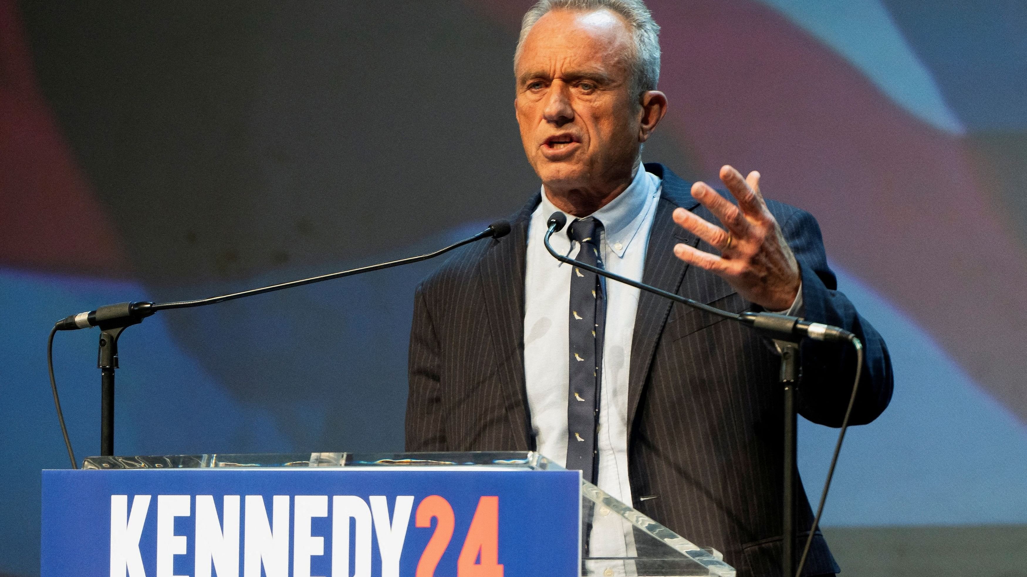 <div class="paragraphs"><p>Independent presidential candidate Robert F. Kennedy Jr. speaks during a campaign rally.&nbsp;</p></div>