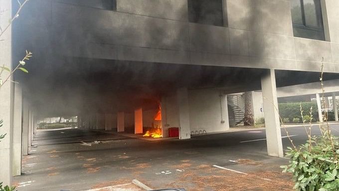 <div class="paragraphs"><p>A French police officer was injured on Saturday when a blazing car exploded in the car park of a synagogue in the coastal town of La Grande-Motte.&nbsp;</p></div>