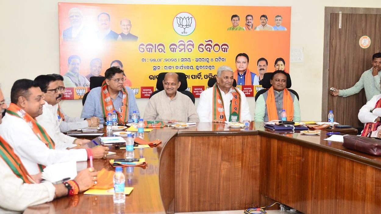 <div class="paragraphs"><p> Senior leaders of the BJP met in Bhubaneswar on Sunday and held discussions on a roadmap for the party in Odisha.</p></div>