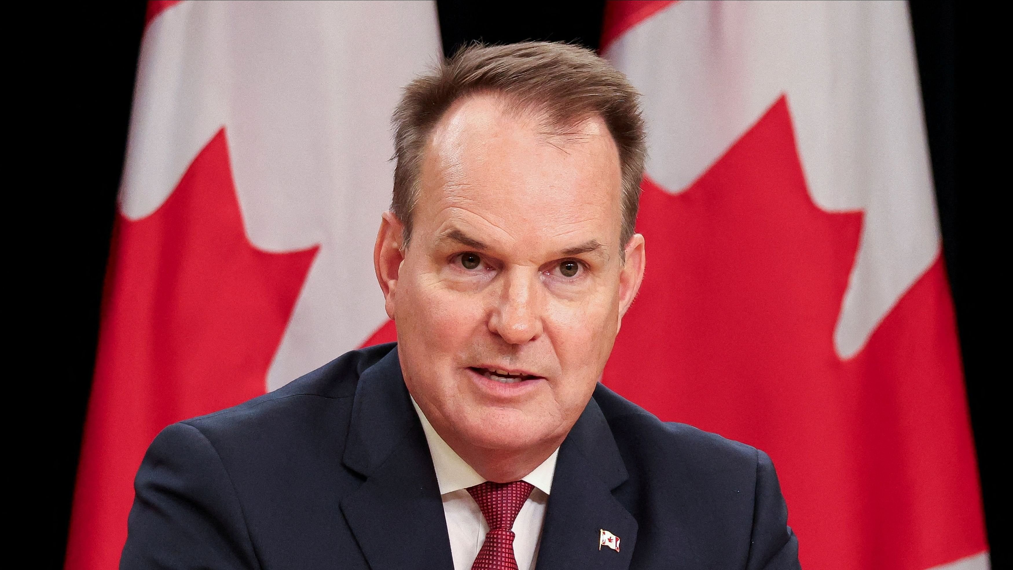 <div class="paragraphs"><p>Canada's Minister of Labour Steve MacKinnon speaks to the media about rail stoppages, in Ottawa, Ontario, Canada </p></div>