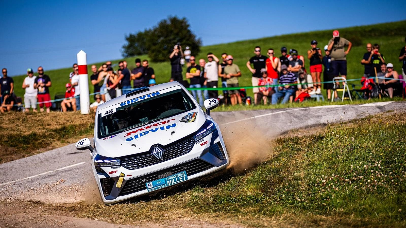 Pragathi Gowda pictured in action during the Rallye des Vallées in Remiremont. 