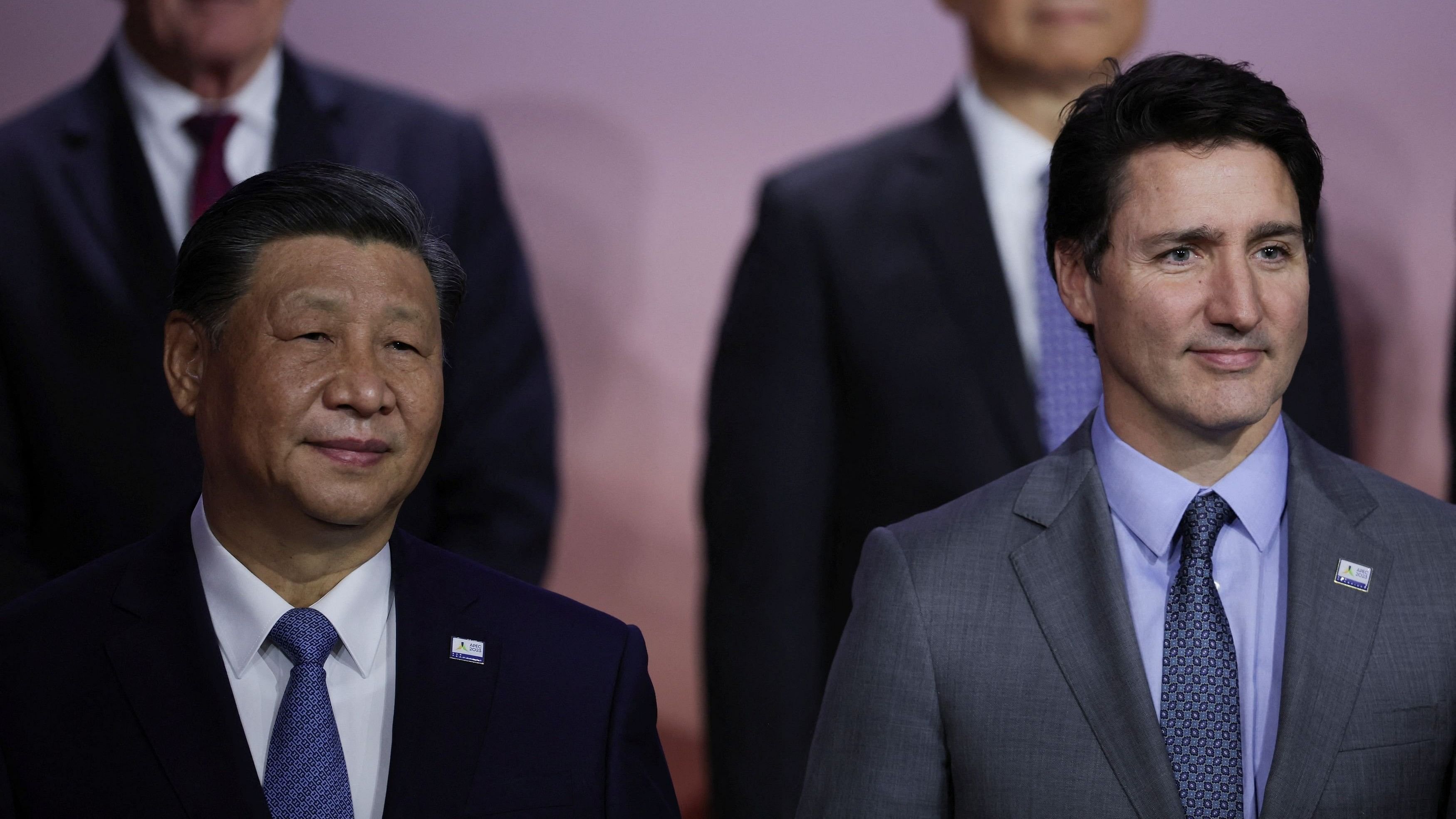 <div class="paragraphs"><p>Chinese President Xi Jinping and Canada's Prime Minister Justin Trudeau pose for a family photo during Asia-Pacific Economic Cooperation  CEO Summit in San Francisco, California, US November 16, 2023. </p></div>