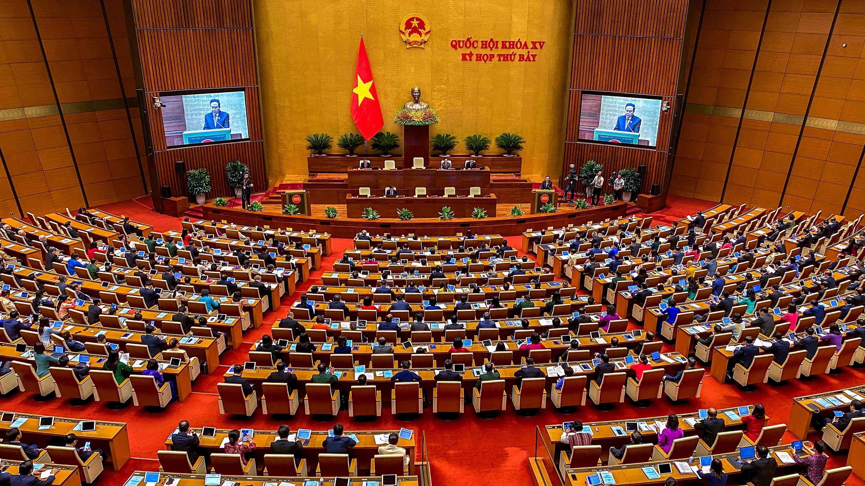 <div class="paragraphs"><p>A general view of the Vietnam National Assembly during the opening ceremony of its 7th session, in Hanoi, Vietnam.</p></div>