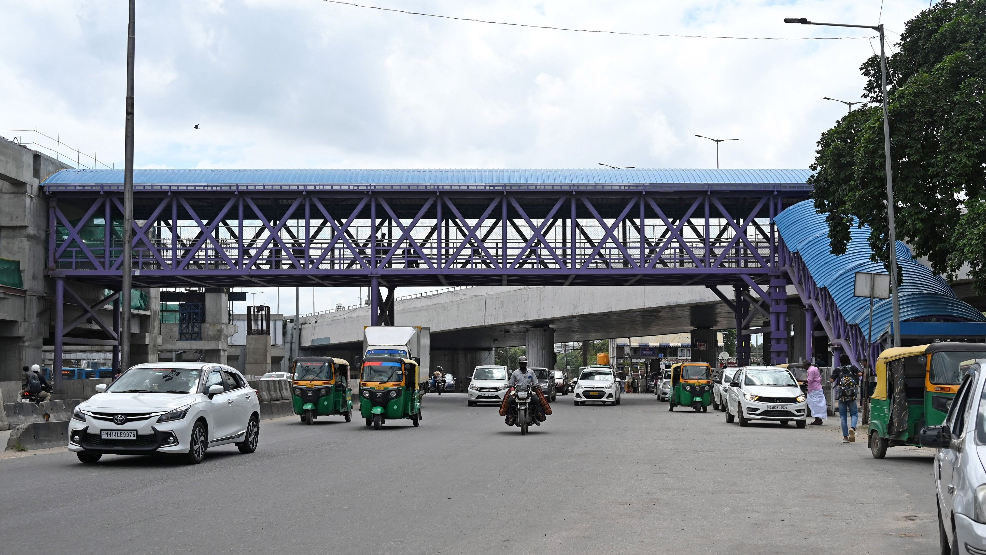 <div class="paragraphs"><p>A view of the skywalk at KR Puram junction, connecting metro and railway stations. </p></div>