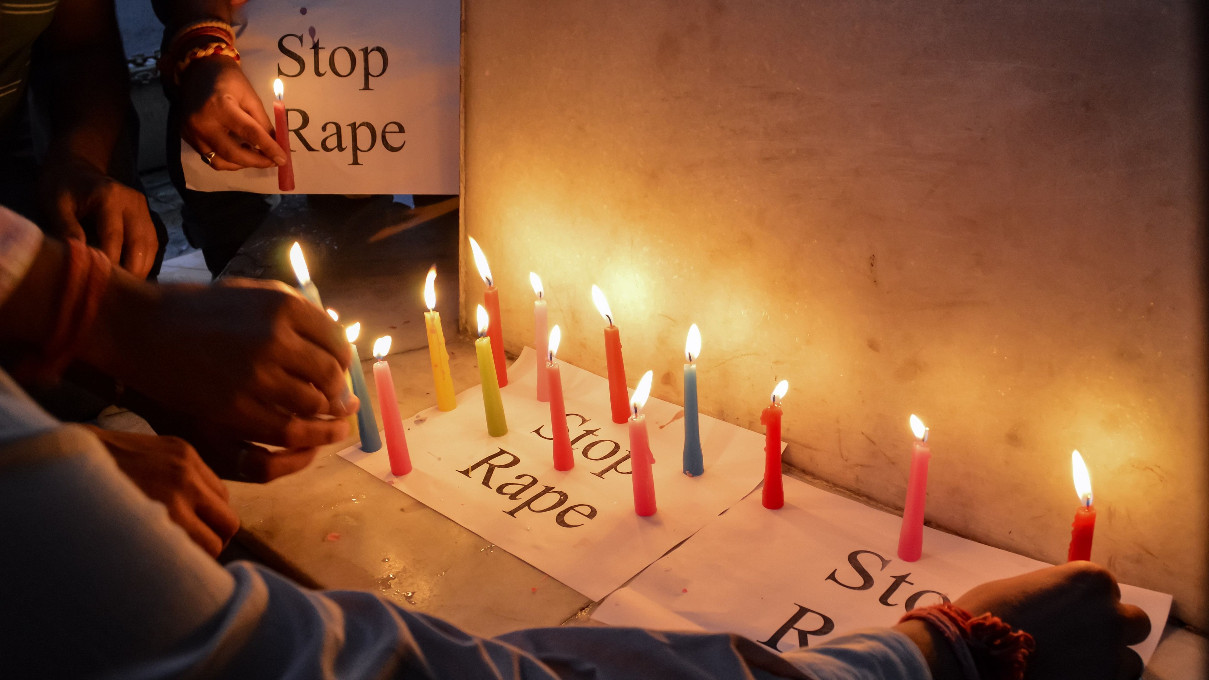 <div class="paragraphs"><p>Representative image where the words 'stop rape' can be seen</p></div>