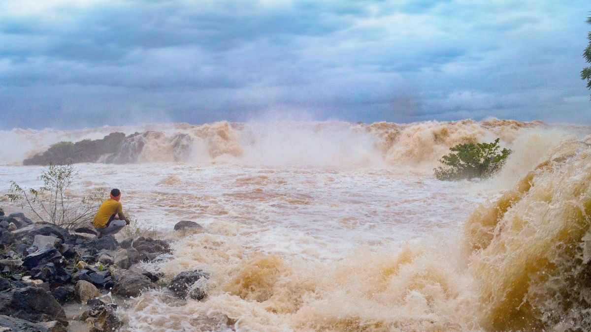 <div class="paragraphs"><p>Narmada river in spate in Jabalpur.&nbsp;</p></div>