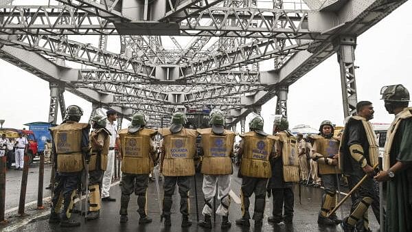 <div class="paragraphs"><p>Security in view of protest rally called by students in West Bengal.</p></div>