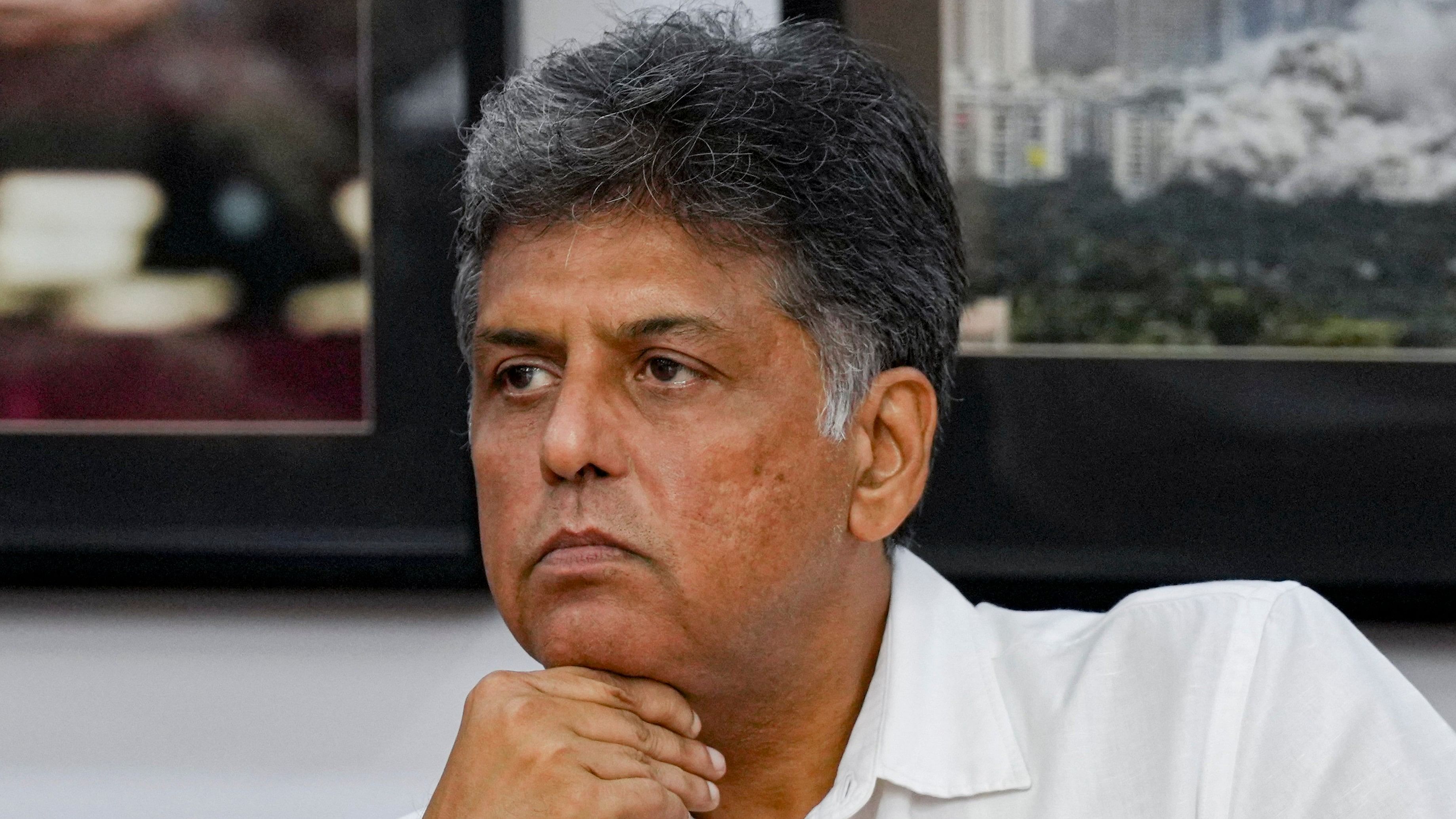 <div class="paragraphs"><p>Congress leader and former Union Minister Manish Tewari during an interview with PTI, in New Delhi, Tuesday, Aug. 27, 2024. </p></div>