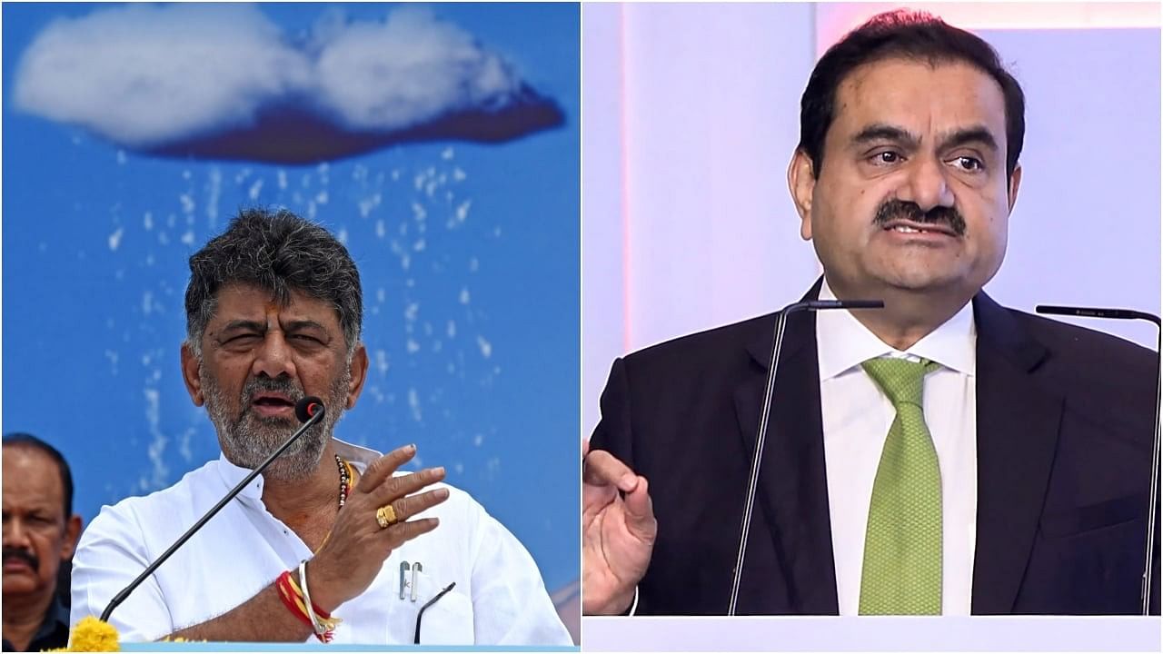 <div class="paragraphs"><p>DK Shivakumar (left) and Gautam Adani.</p></div>