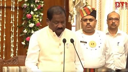 <div class="paragraphs"><p>JMM MLA from Ghatshila, Ramdas Soren, takes oath as cabinet minister in Hemant Soren government.</p></div>